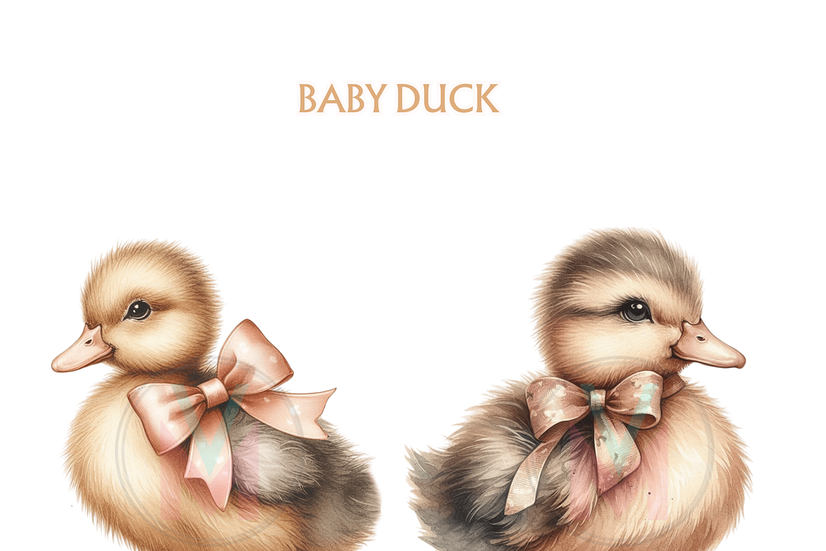 Watercolor Baby Duck ClipArt PNG, an Animal Illustration by VM PARTYS  BY TAIRUMA (Photo 10 of 10)
