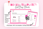 Girl Boss Planner Notion Template, a Templates & Theme by bellaROSEworkshop (Thumbnail 8 of 10)