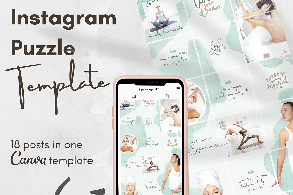 Canva Template - Instagram Puzzle, a Social Media Template by Tegefeldt Design (Photo 1 of 6)