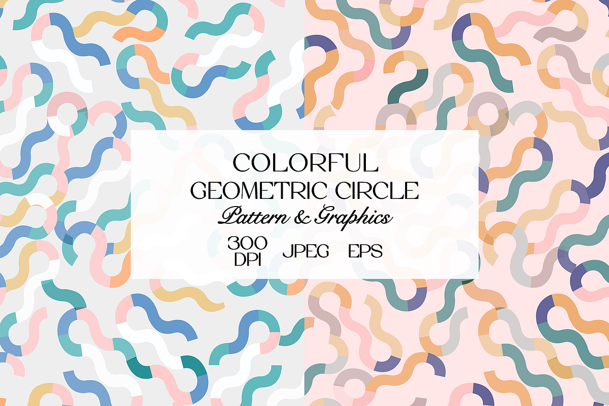 Colorful Geometric Circle Pattern, a Pattern Graphic by StudioGlouna (Photo 1 of 9)