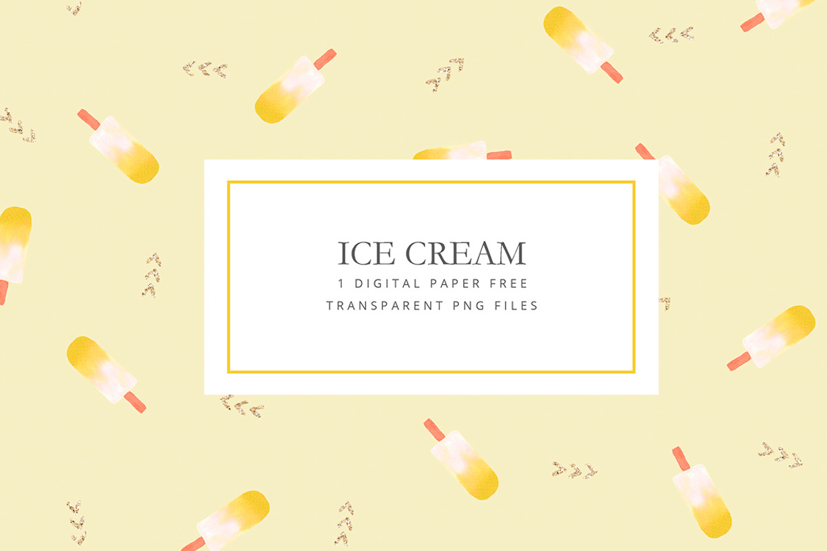 Watercolor ice cream clipart, a Texture Illustration by AS Studio (Photo 6 of 6)