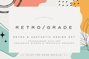 Retro & Aesthetic Design Set, a Brush Add-On by SorrDesign (Thumbnail 1 of 3)