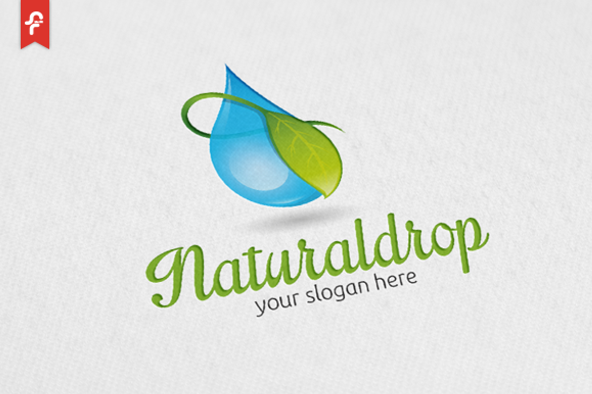 Natural Drop Logo, a Branding & Logo Template by ft.studio
