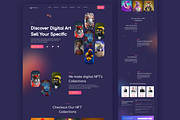 NFT's Platform, a Landing Page Template by Design Lab (Thumbnail 1 of 2)