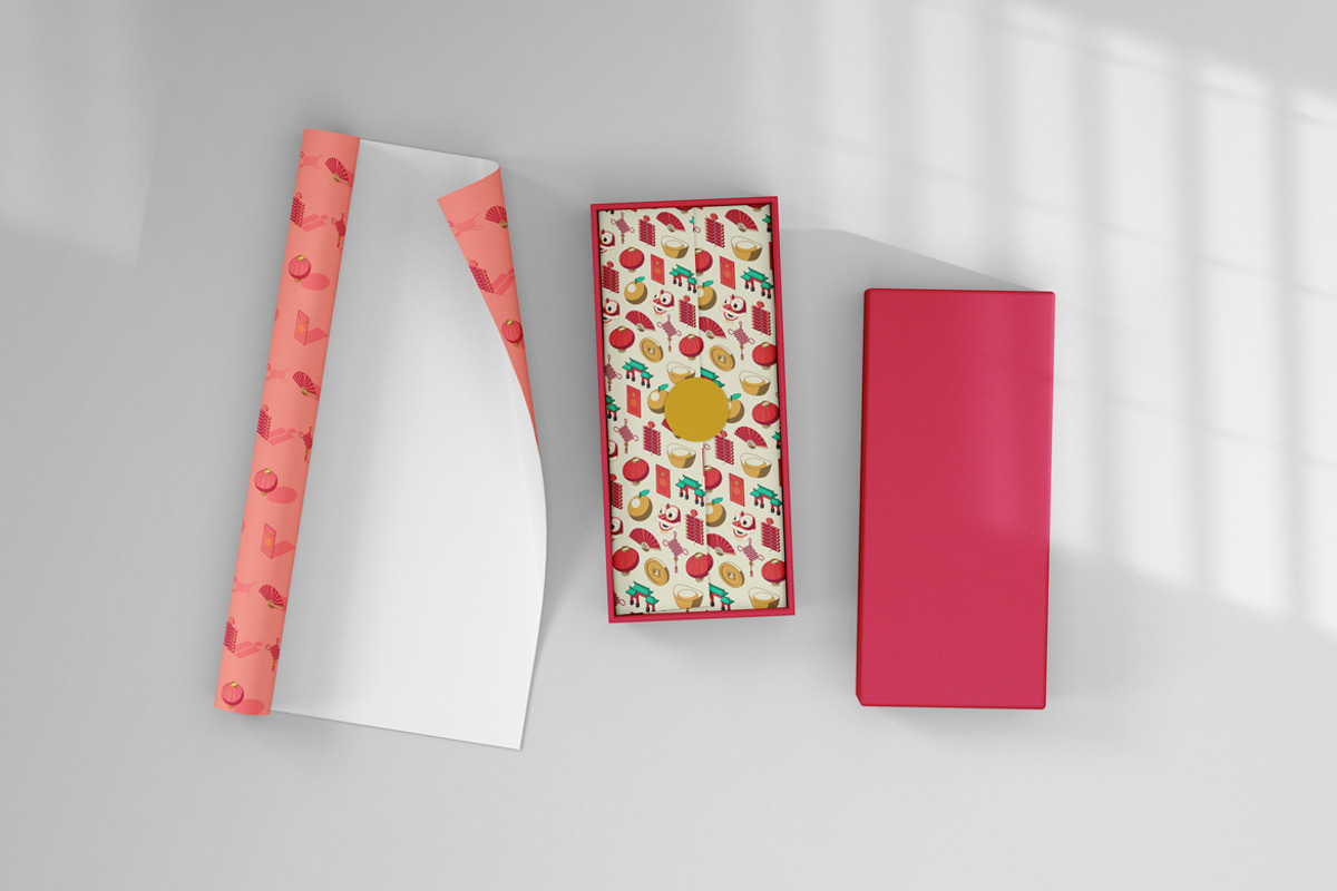 Isometric Lunar New Year Patterns, a Pattern Graphic by oelhoem (Photo 3 of 5)