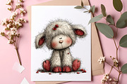 Cute spring lamb clipart, an Illustration by SinaCreation (Thumbnail 7 of 11)