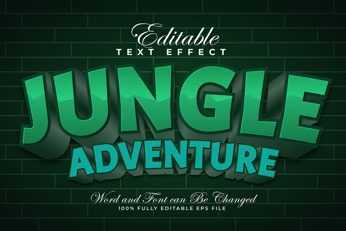 Jungle 3D Text Effect Style | EPS, a Layer Style Add-On by padilah_a (Photo 1 of 2)