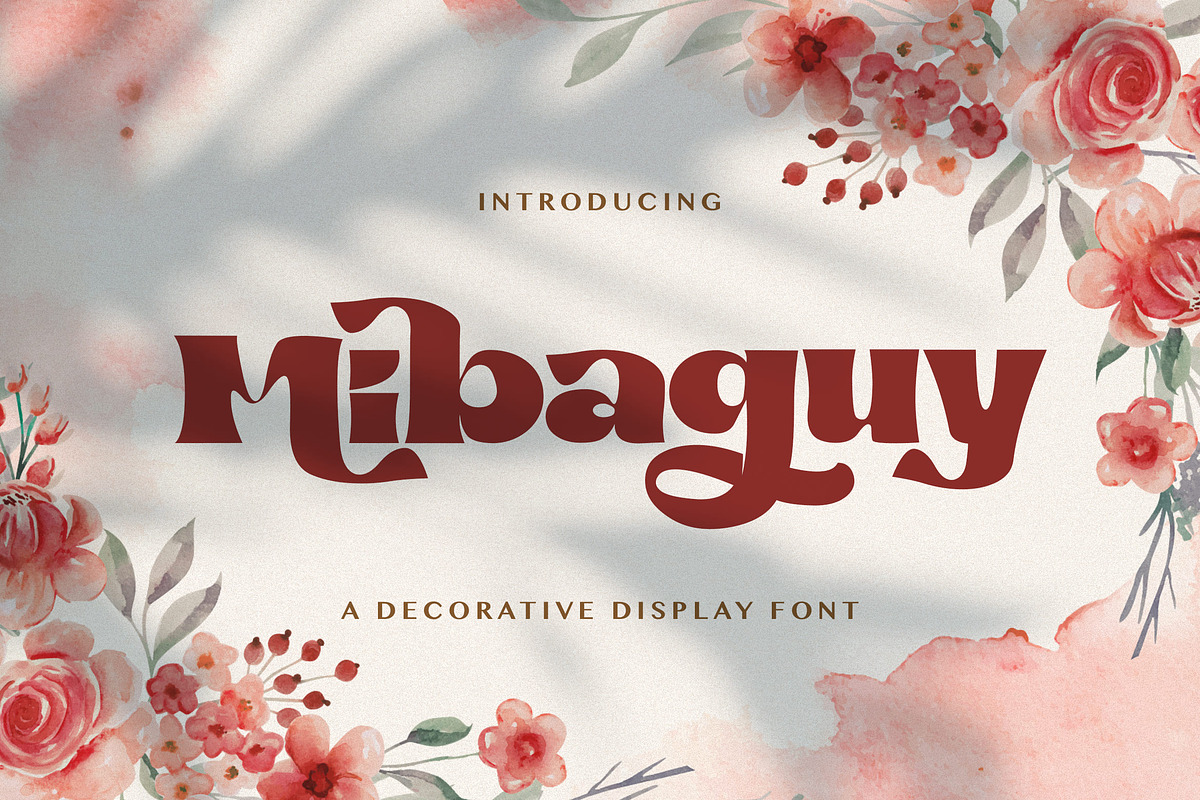 Mibaguy - Decorative Display Font, a Sans Serif Font by StringLabs (Photo 1 of 9)
