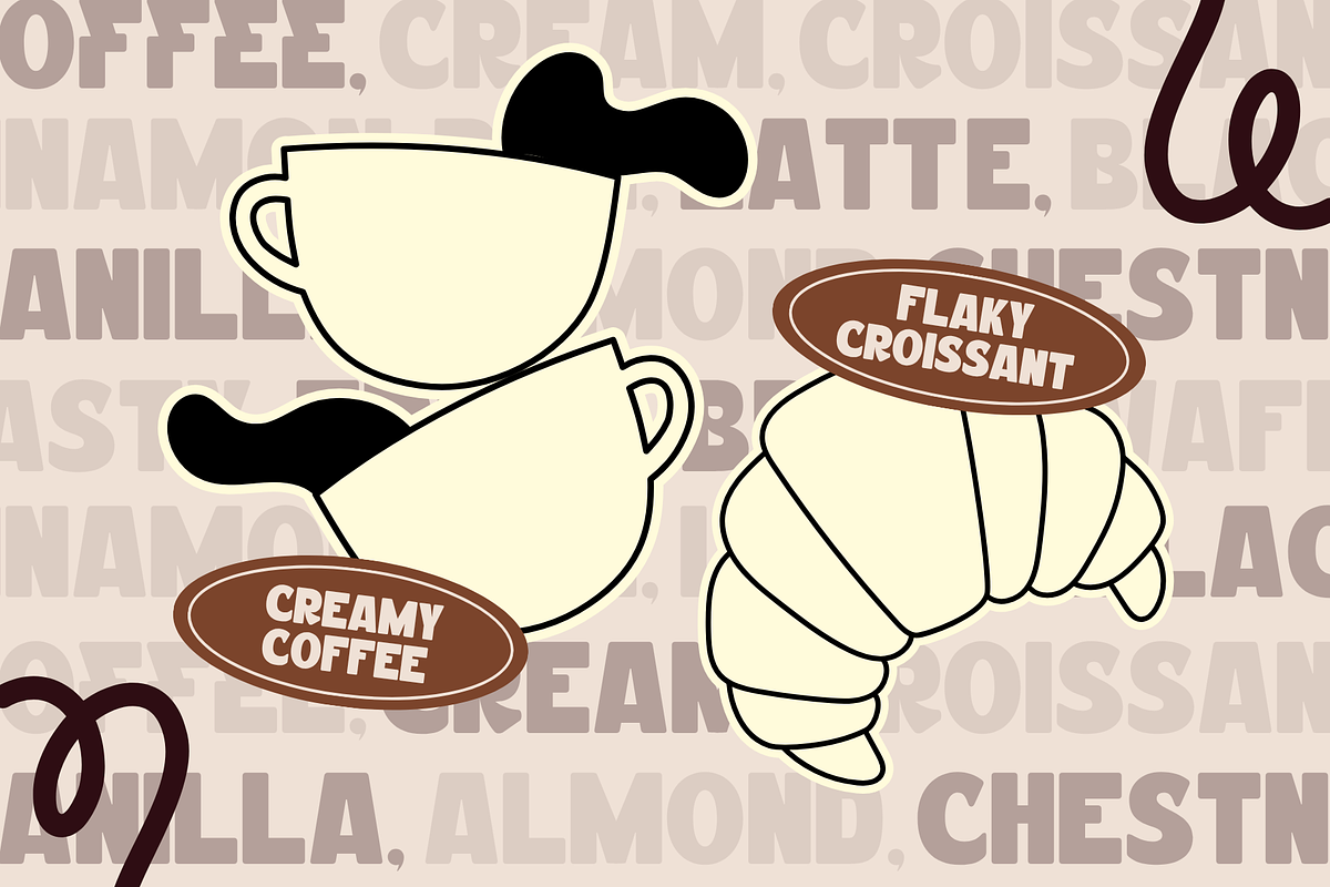 Flury Muffin - Food Logo Font, a Sans Serif Font by Nirmana Visual (Photo 4 of 13)
