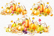 Pumpkins watercolor collection, a Food Illustration by Ann Astro (Thumbnail 14 of 17)