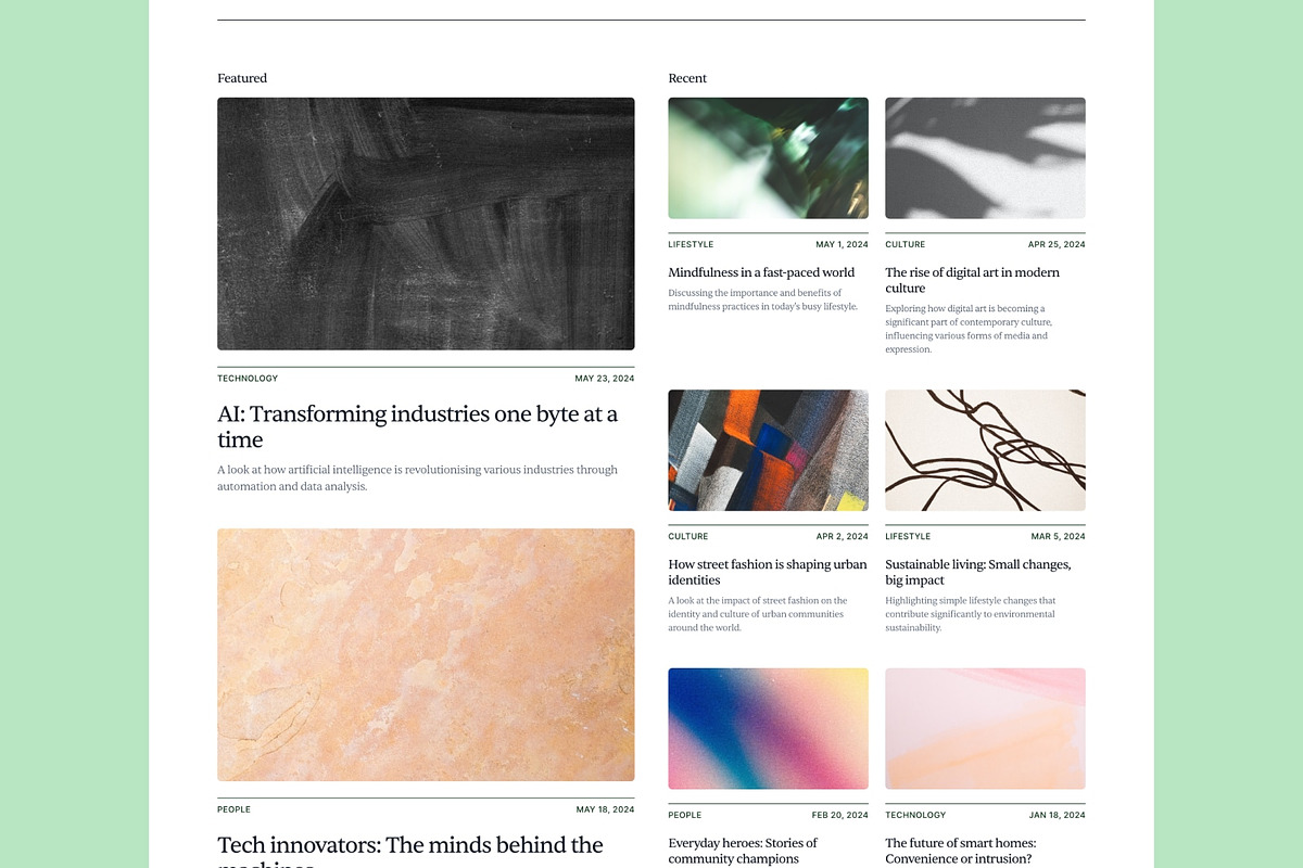 Scribe Blog Template · Framer, a Landing Page Template by Bryn Taylor (Photo 3 of 5)