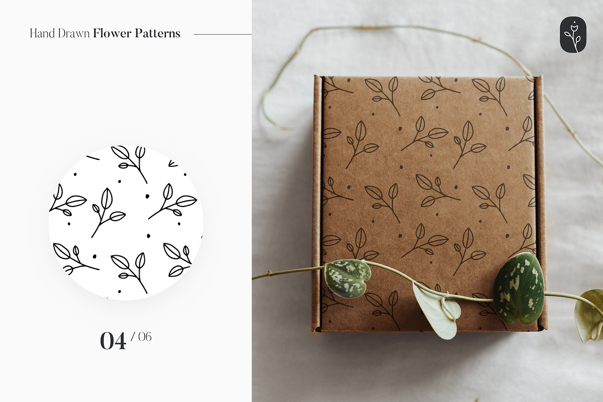 Hand Drawn Flower Patterns, a Pattern Graphic by SL Studio (Photo 5 of 9)