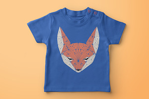 Fox head illustration.