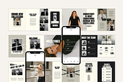 Modern Instagram Carousel Canva, a Social Media Template by Branding Babe Co. (Thumbnail 1 of 9)