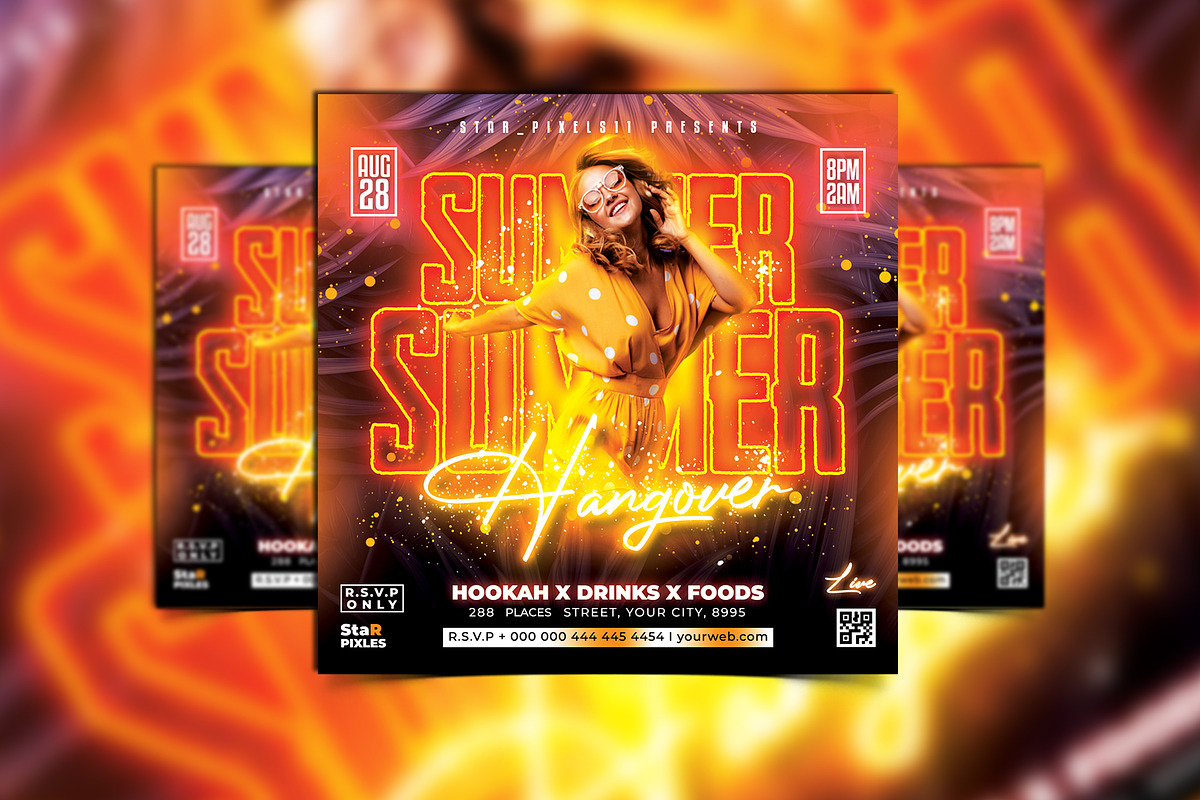 Summer Party Flyer Template, a Flyer Template by FlyerPixles(SP11) (Photo 2 of 3)