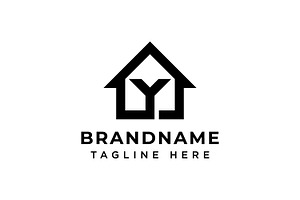 Letter Y Home Modern Logo, a Branding & Logo Template by Pray Art Design Studio