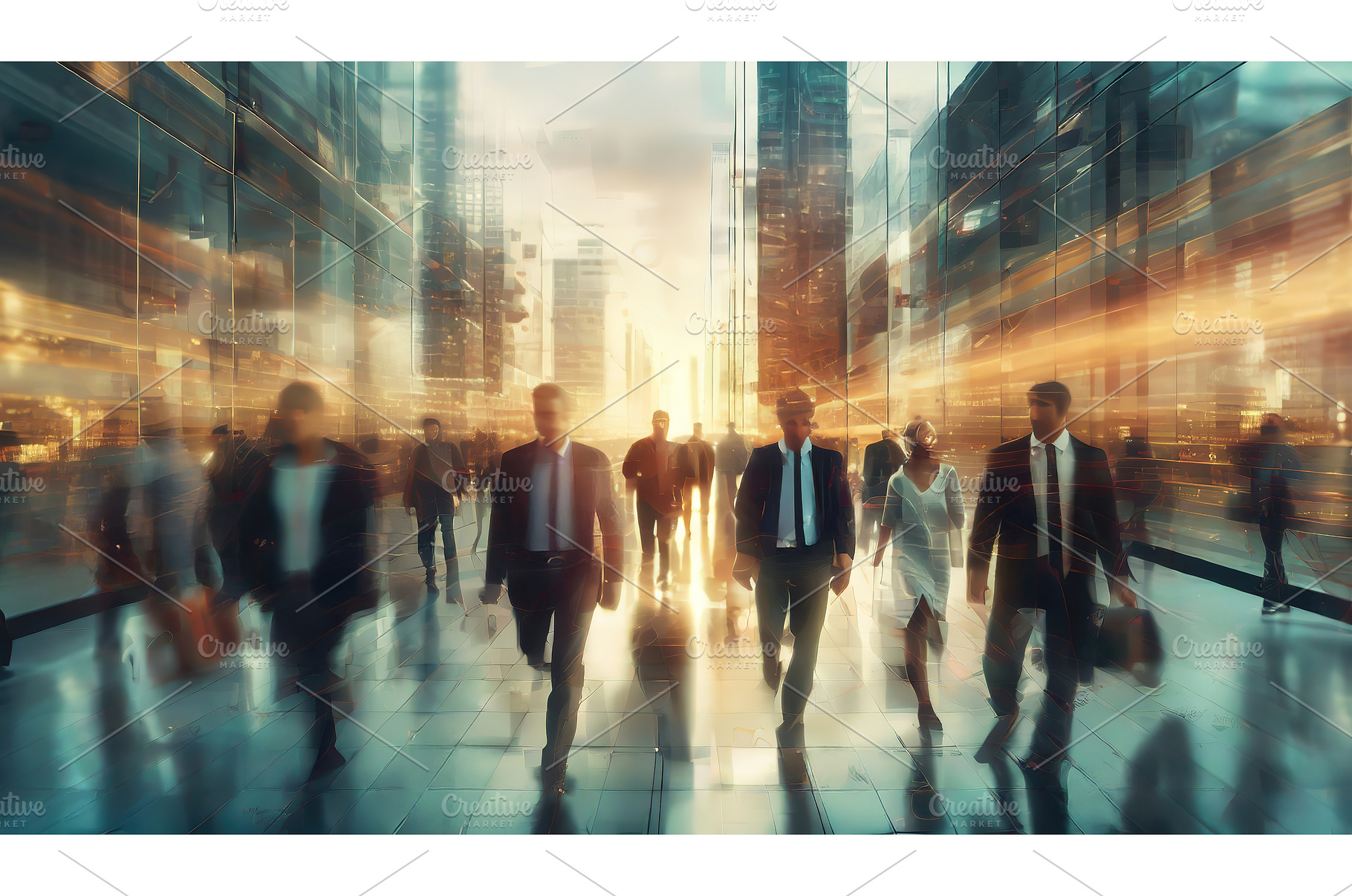 A bustling urban scene with blurred, an Abstract Photo by Igor Tichonow