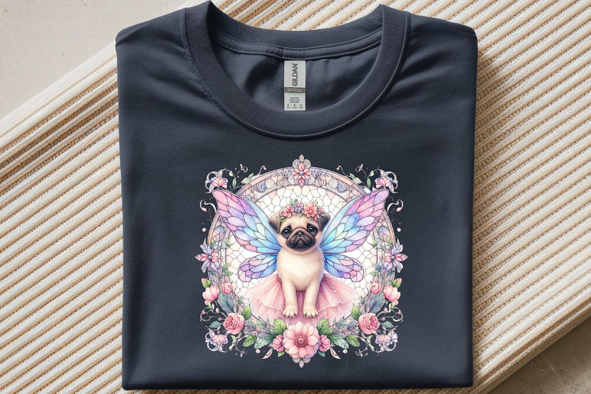 Stained Glass Valentine Fairy Dogs, an Illustration by SinaCreation (Photo 9 of 11)