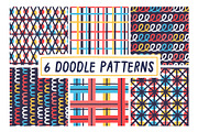 6 DOODLE PATTERNS, a Pattern Graphic by Nastya Tkachova (Thumbnail 1 of 5)