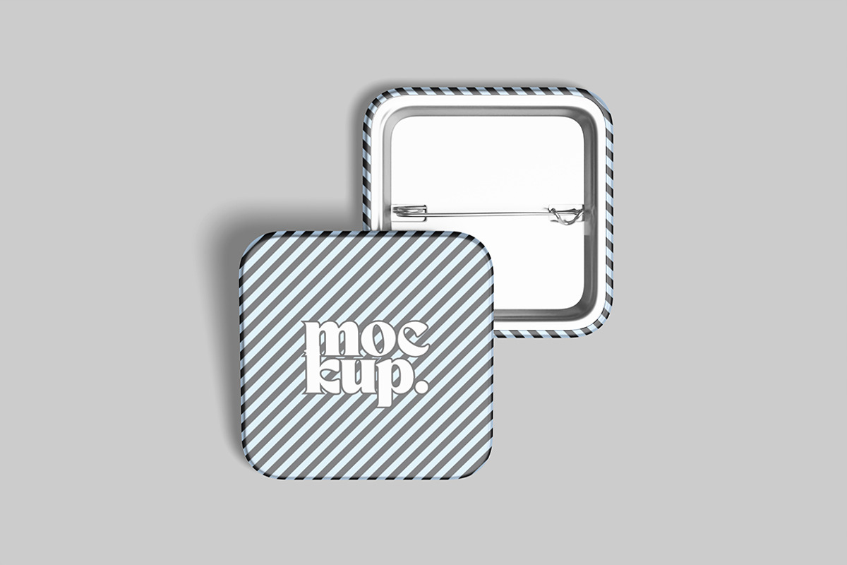 Square Pin Mockup, a Mockup by DxSLEX (Photo 2 of 5)