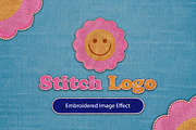 Fabric Patch Stitch Effect Mockup, a Layer Style Add-On by studiogstock (Thumbnail 1 of 3)