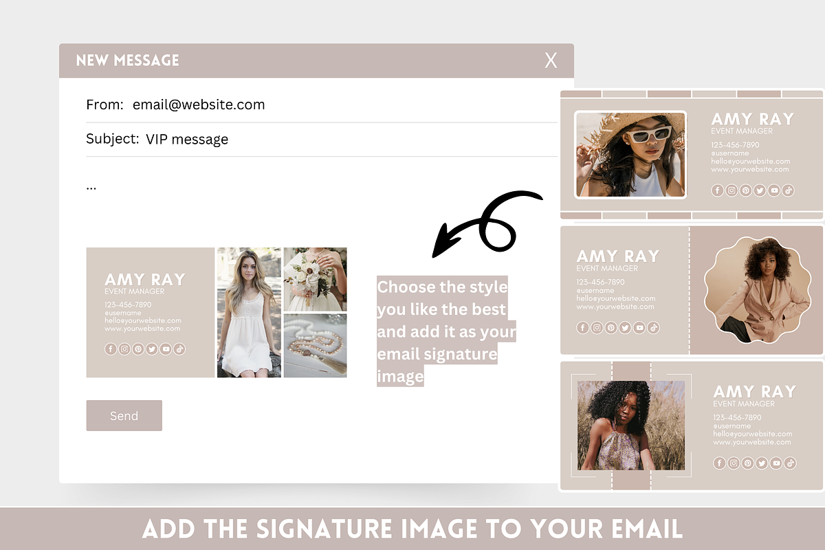 Canva Email Signature Bundle, an Email Template by SunshineStudioBoutique (Photo 4 of 9)