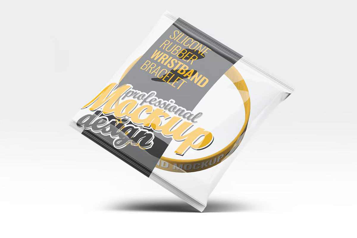 Silicone Rubber Wristband Mock-Up, an Apparel Mockup by DesignRushMarket (Photo 5 of 9)
