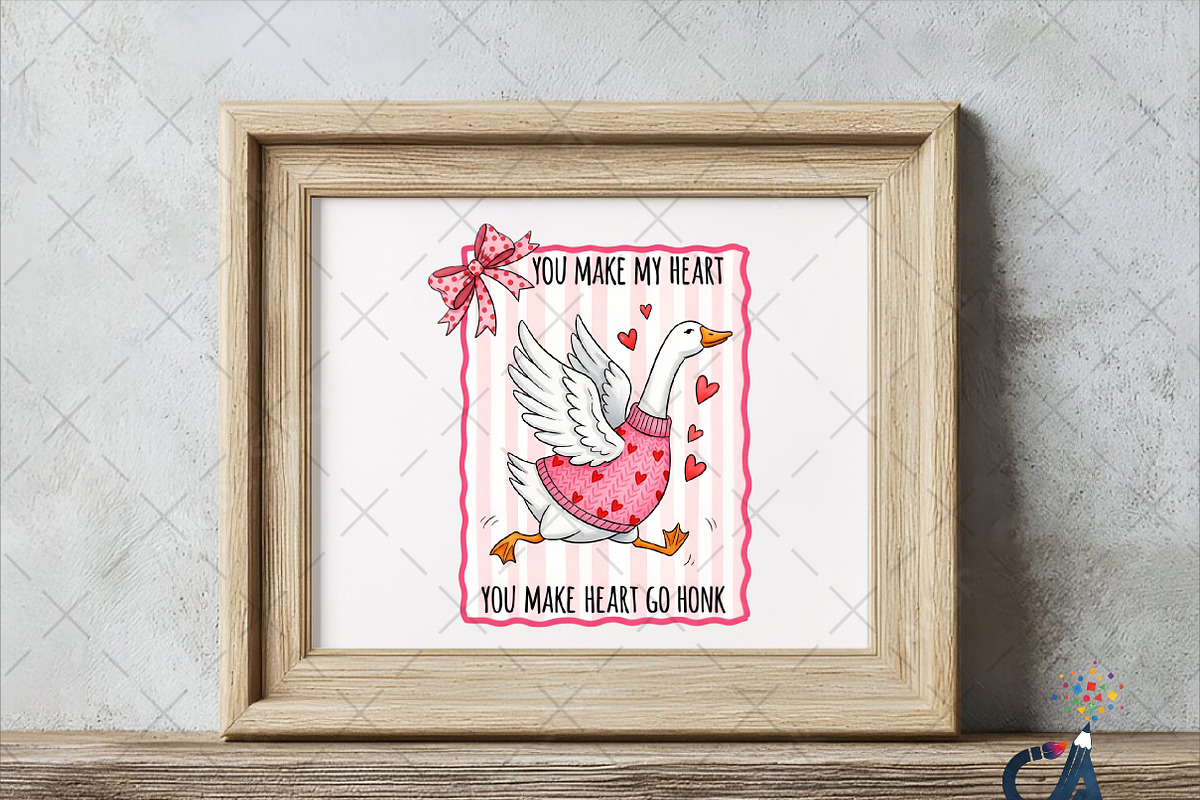 Funny Valentine Goose Go Hong Png, an Illustration by Creative Art (Photo 4 of 6)