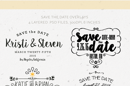 Save The Date Card Overlay Templates