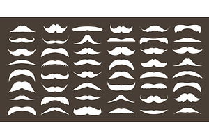 Various Mustache Collection. Vintage