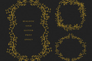 Gold Chinoiserie Floral Clipart Pack, a Decorative Illustration by Century Library (Thumbnail 6 of 11)