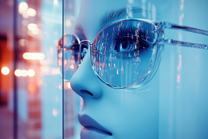 Mannequin displaying stylish glasses, a Photo by Tanuart