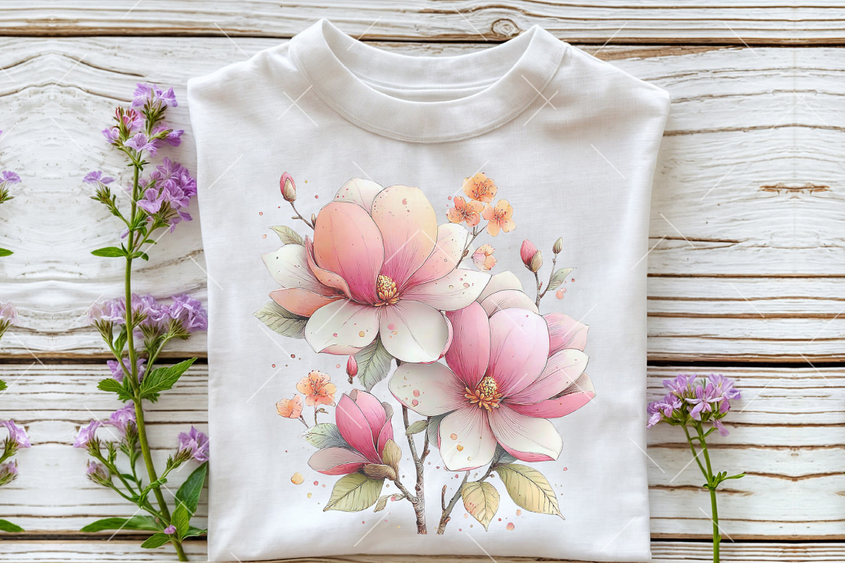 Spring Pink Flower Clipart, an Illustration by OK Design (Photo 6 of 6)