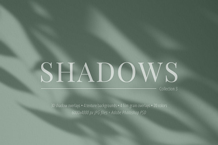 30 Shadow Overlays vol. 03 Plants, a Background Graphic by DESIGN BY nube