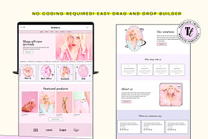 Blush Pink Wix Shop Studio Template