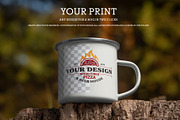 8 Enamel Metal Mug Mockups,Outdoor, a Cups & Container Mockup by Grow Design Craft Studio (Thumbnail 4 of 6)