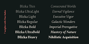 Blizka, a Serif Font by YXType (Thumbnail 11 of 13)