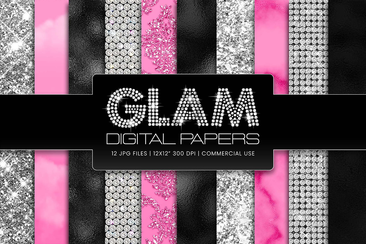 Glam Digital Papers Design Textures, a Texture Graphic by Makina Designs (Photo 1 of 2)