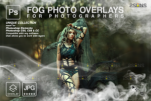 White smoke photo overlay, Fog
