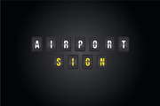 Airport Sign-Scoreboard Text Vector, an Illustration by ErsanK (Thumbnail 1 of 2)