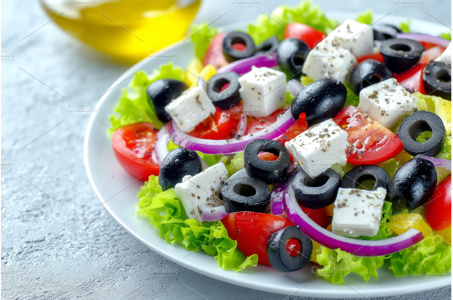 A bowl of fresh salad comprising, a Food & Drink Photo by ZinetroN