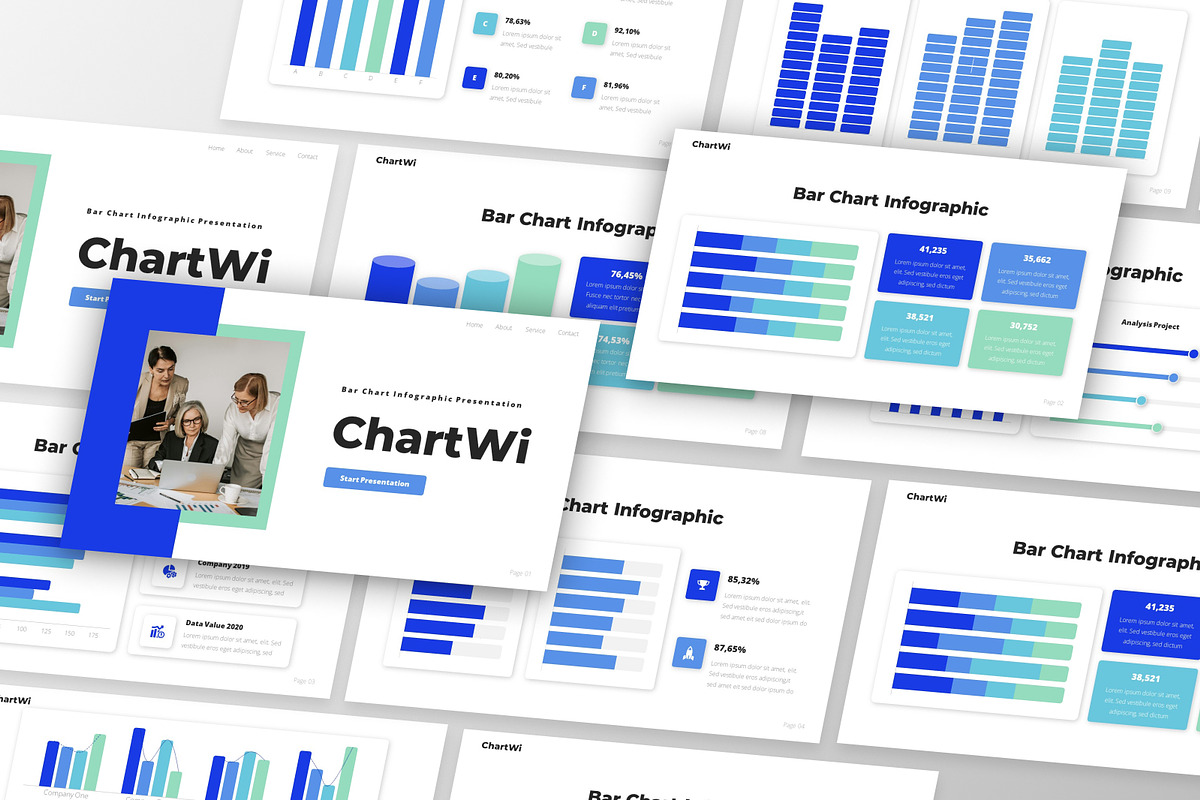 ChartWi - Bar Chart Keynote Template, a Presentation Template by GraphauseProject (Photo 2 of 6)