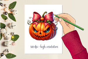 Nasty Pumpkin Clipart Halloween