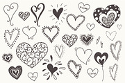 Doodle Hearts Clip Art, an Object Graphic by The Pen and Brush (Thumbnail 3 of 3)