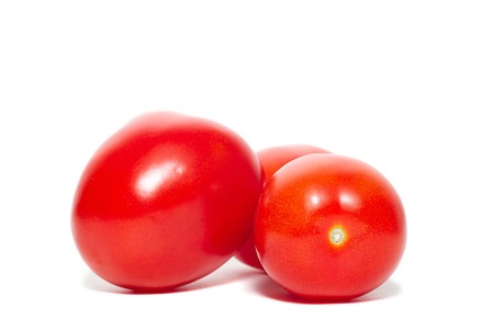 red tomato isolated on white backgro, a Food & Drink Photo by AlexBush