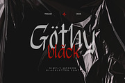 Gothy Black, a Blackletter Font by rudiSasori (Thumbnail 1 of 13)
