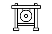 Gong Line Icon, an Icon by Pexelpy (Thumbnail 1 of 2)