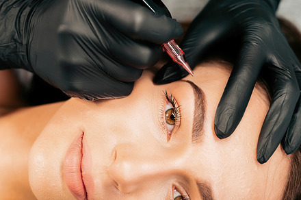 Make-up master performs the procedur, a Beauty & Fashion Photo by frimufilms
