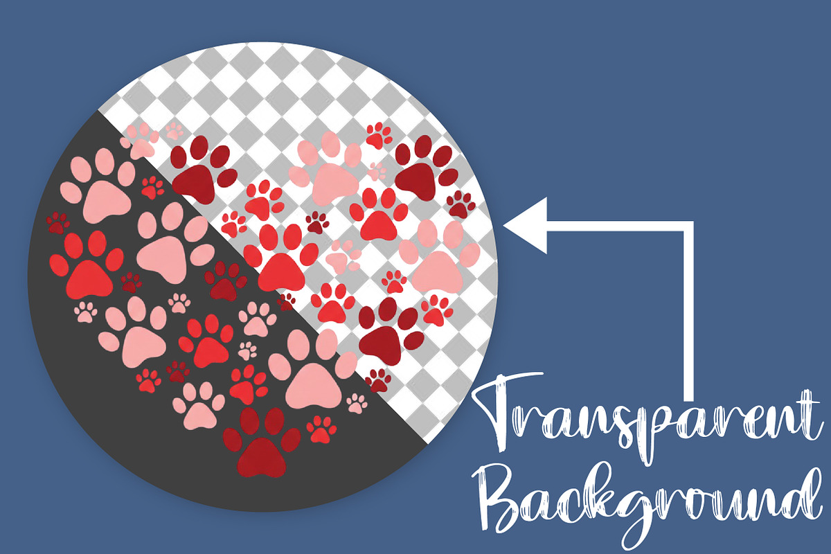 Dog Paw Heart Valentine's Day PNG, an Illustration by Canvas Craft (Photo 2 of 7)