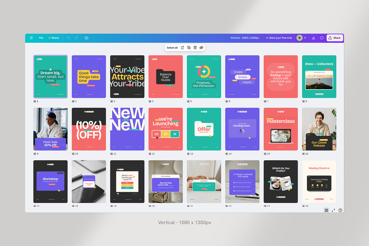Versa Bold Social Pack - Canva preview 7